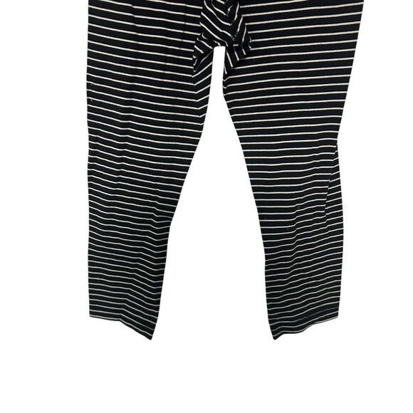 Lululemon Wunder Under Crop Capri Leggings Size 6 Black White Stripe High Rise - Picture 4 of 11